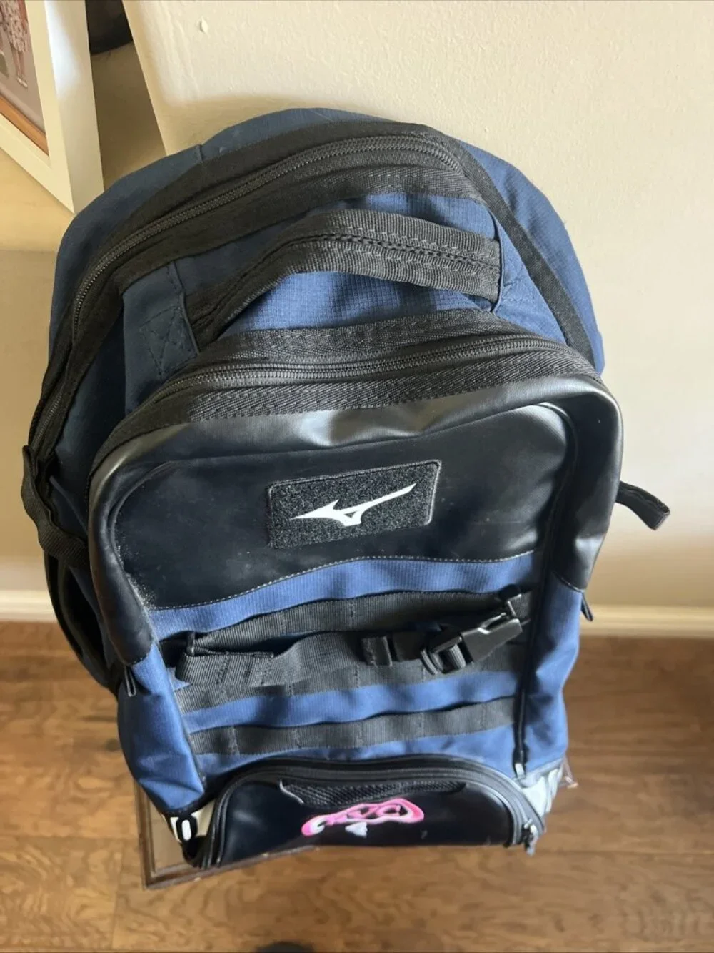 Mizuno MVP Backpack 22, Royal-Black Footwear Storage Baseball Bat Holder